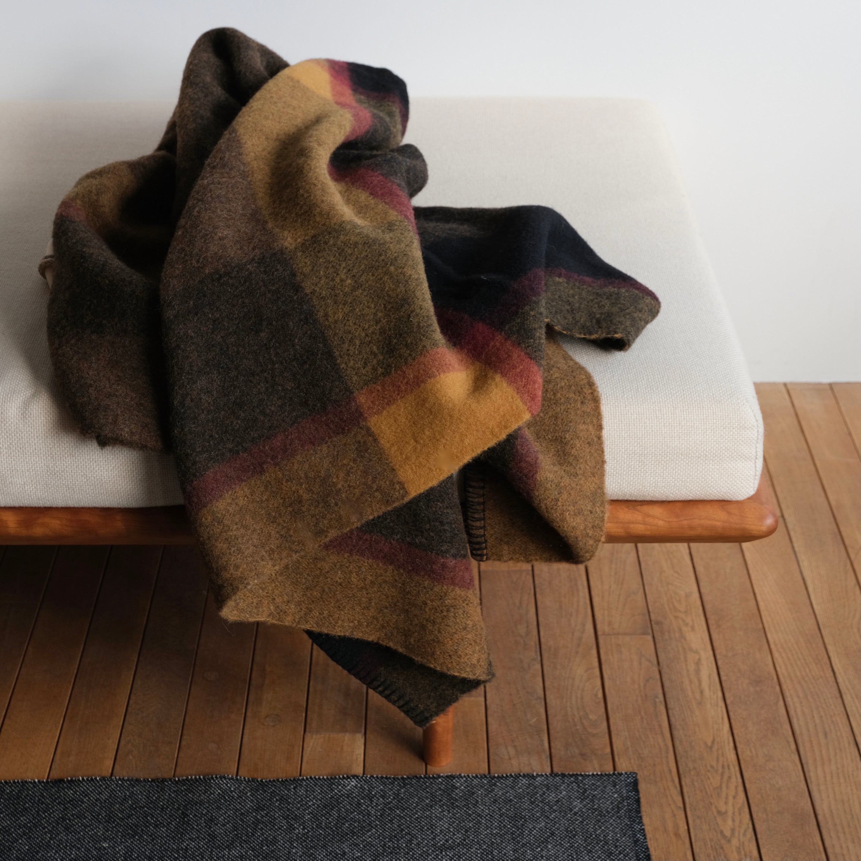 loomer /ルーマー］Shetland Wool Big Check Blanket Poncho – pate.