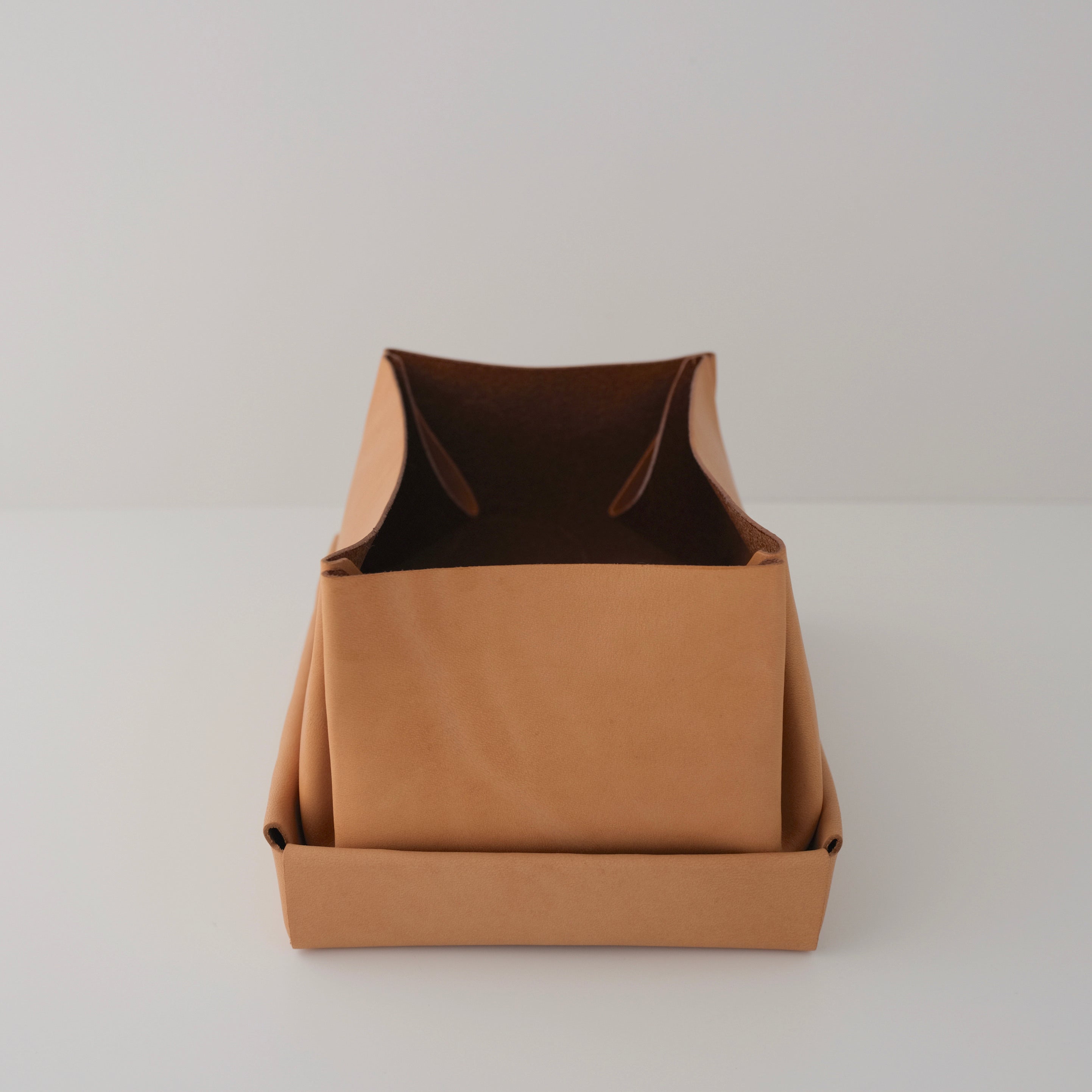 Lille og Stor］kasse Leather box (Camel) – pate.